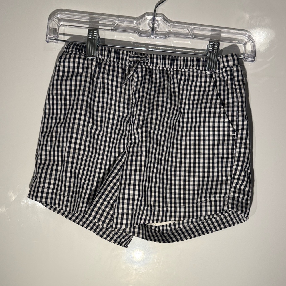 Abercrombie Kids Black and White Gingham Poplin Pull On Shorts Size 9/10